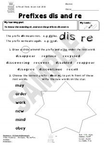 Generic – Prefixes dis and re – Read Think Learn