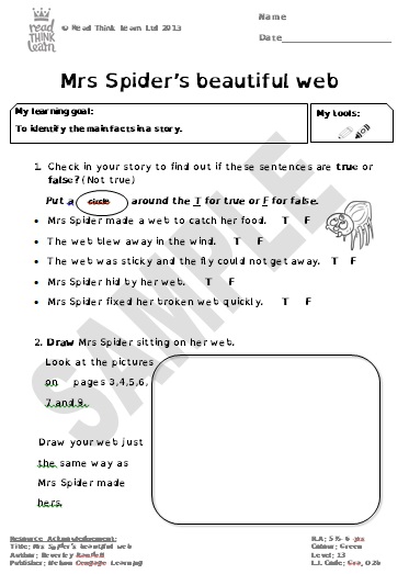 Mrs Spider's beautiful web