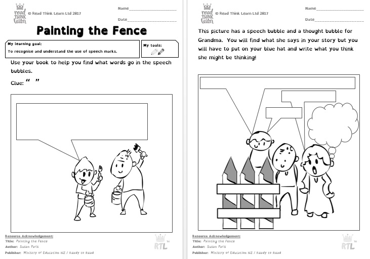 Painting the Fence Read Think Learn