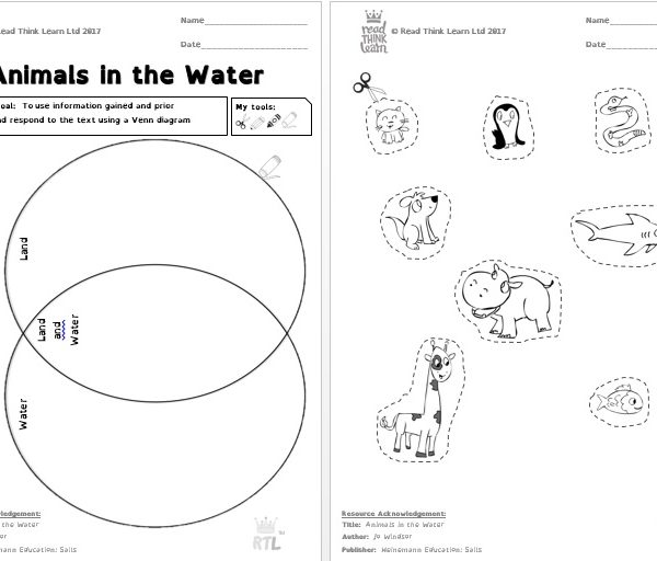 Animals in the Water – Read Think Learn