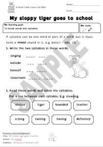 My sloppy tiger goes to school 2 – Read Think Learn
